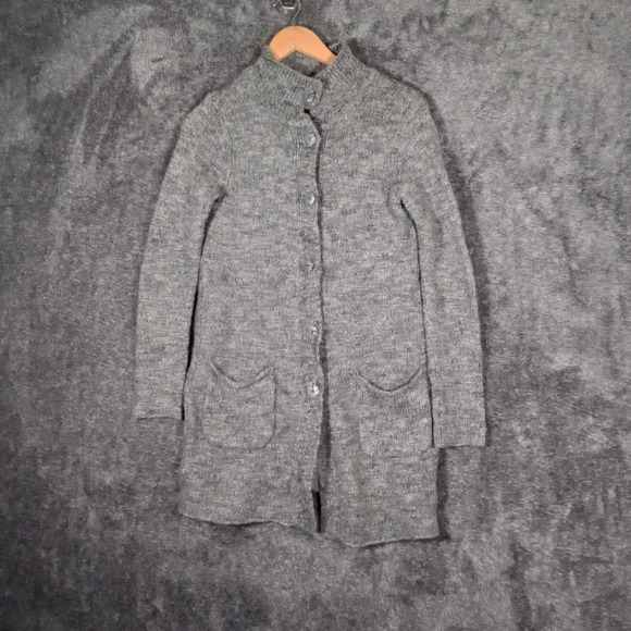 J JILL women's cardigan wool alpaca blend button up gray size xs - Picture 1 of 8